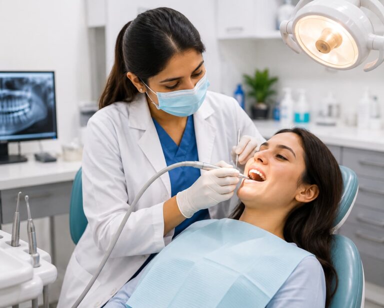Professional dental cleaning treatment at Forever Orthocare Nagpur